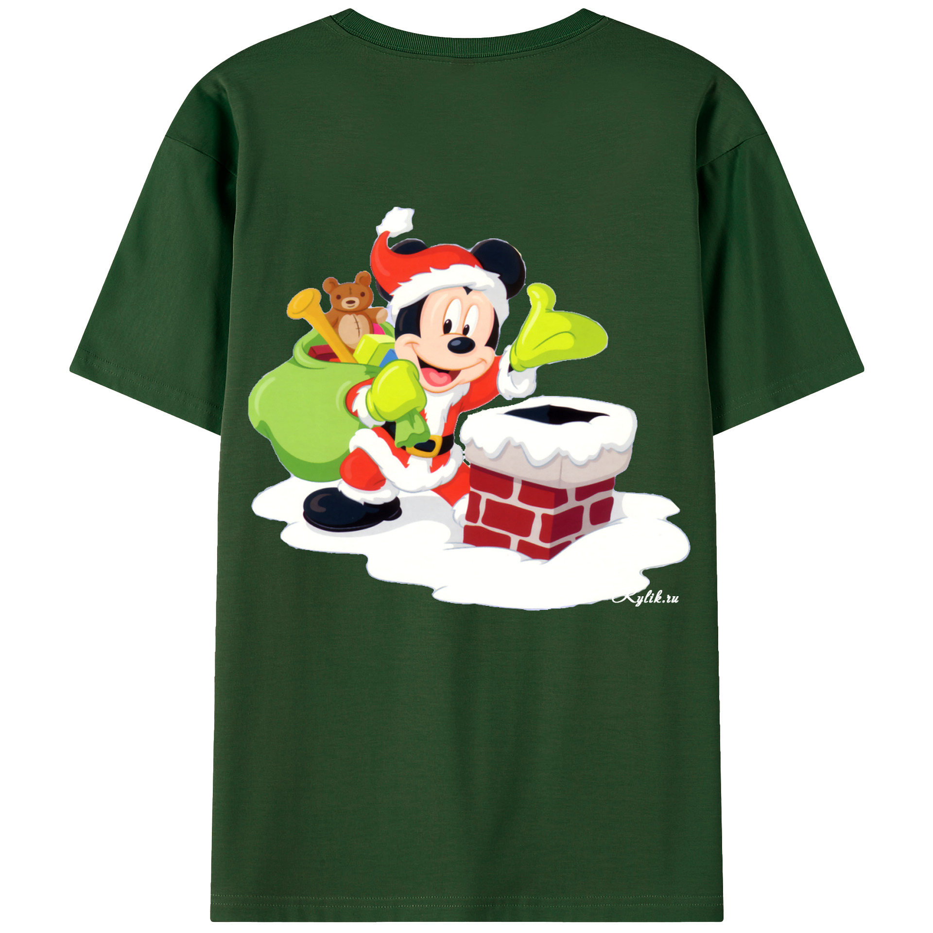 （画像用） ミッキーマウス Mickey Mouse 綿100％半袖Tシャツ（背面プリント）